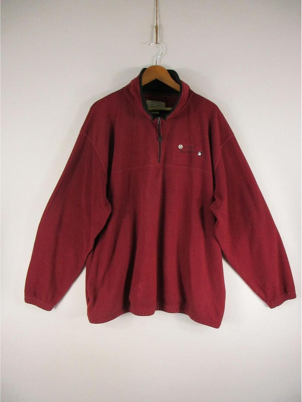 Colorado Timberline Fleece Pullover Mens 2XL Burgundy Quarter Zip Warm Cozy